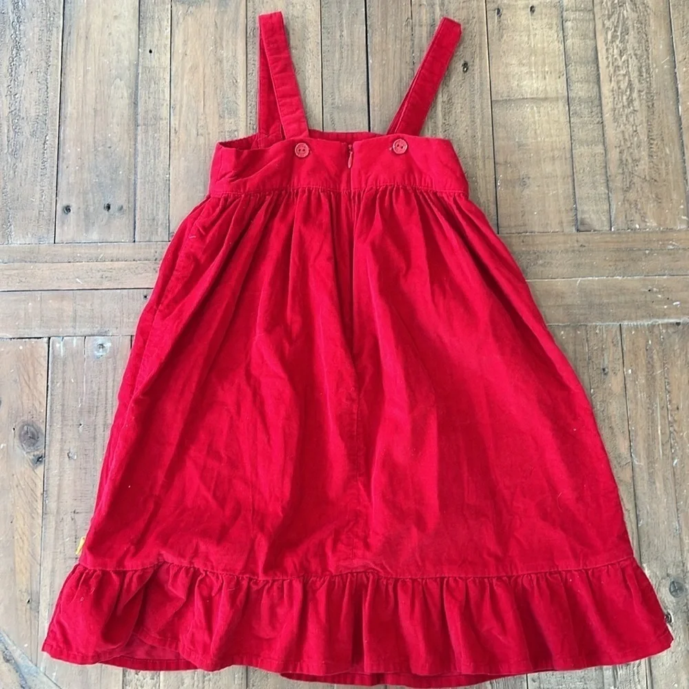 Little bird corduroy floral rainbow embroidered jumper dress